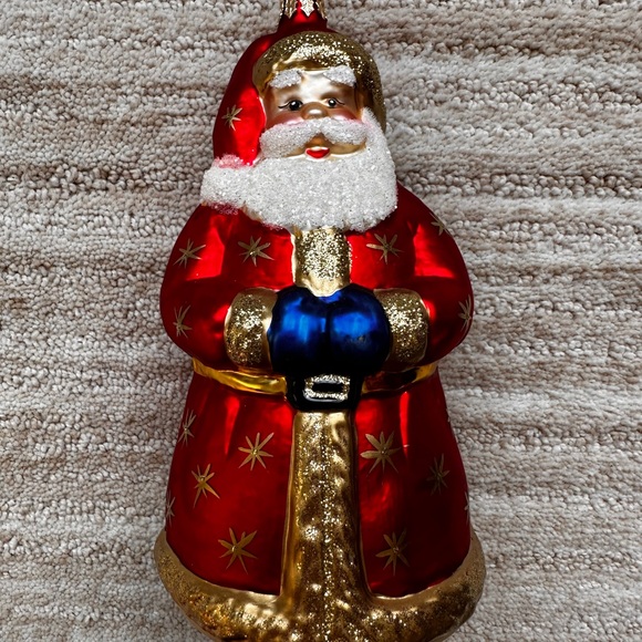 Christopher Radko Glass Christmas Ornament Ded Moroz Santa Red & Gold Robe - Picture 2 of 16